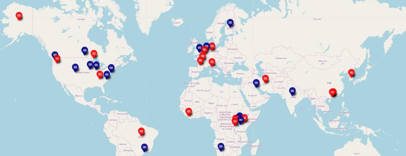 Carte mondiale des expérimentations de revenu de base - MFRB